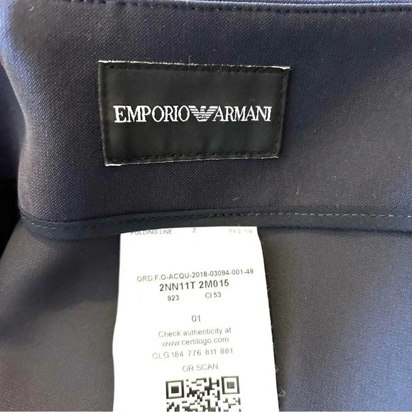 EMPORIO ARMANI Women Approx Sz 10 Midi Skirt Side Zip Tux Tie Front Slit Unlined - Picture 3 of 15
